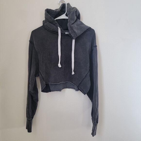 BDG Urban Outfitters Pullover Hoodie Sweater Gray Long Sleeve Small Crop Cotton - Picture 1 of 11